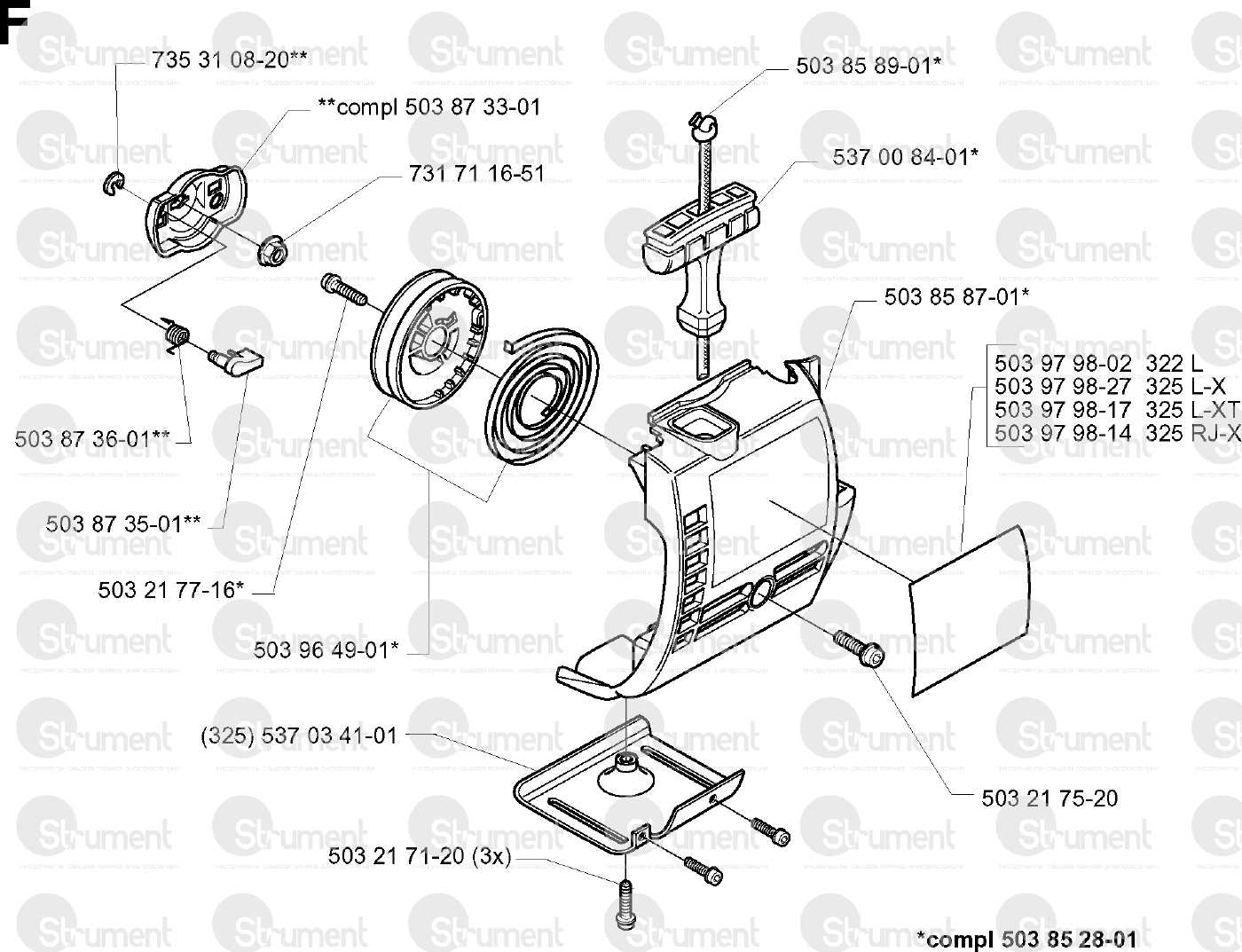 husqvarna 323l parts diagram