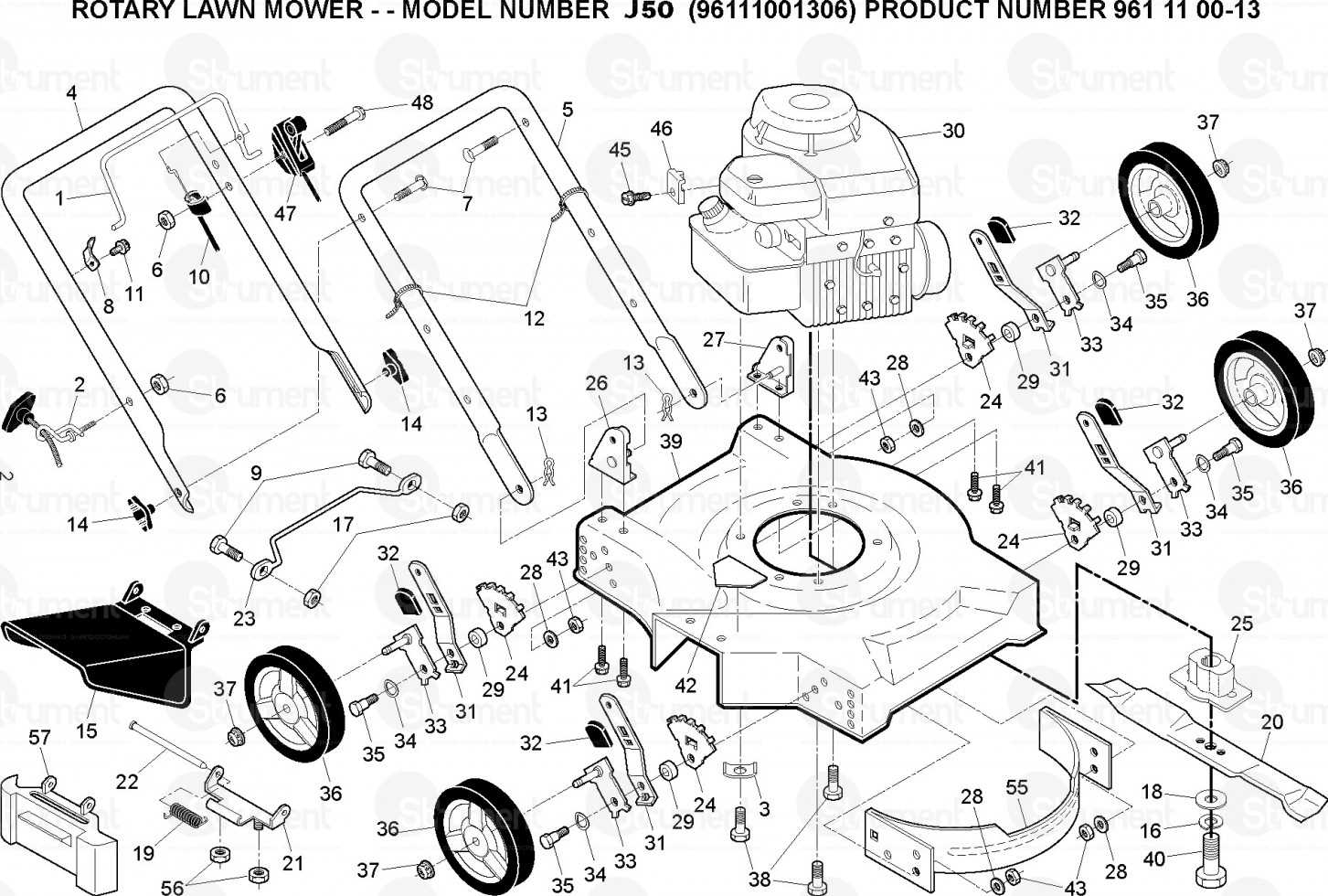 husqvarna l221a parts diagram