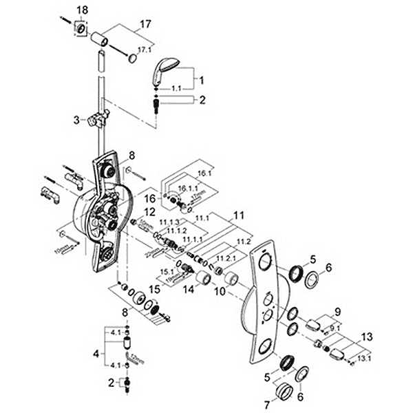 grohe shower parts diagram