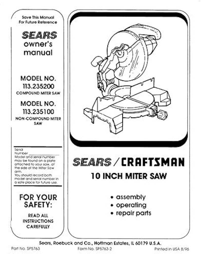 craftsman miter saw parts diagram