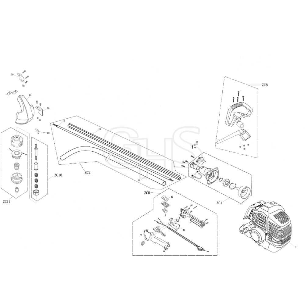 echo string trimmer parts diagram