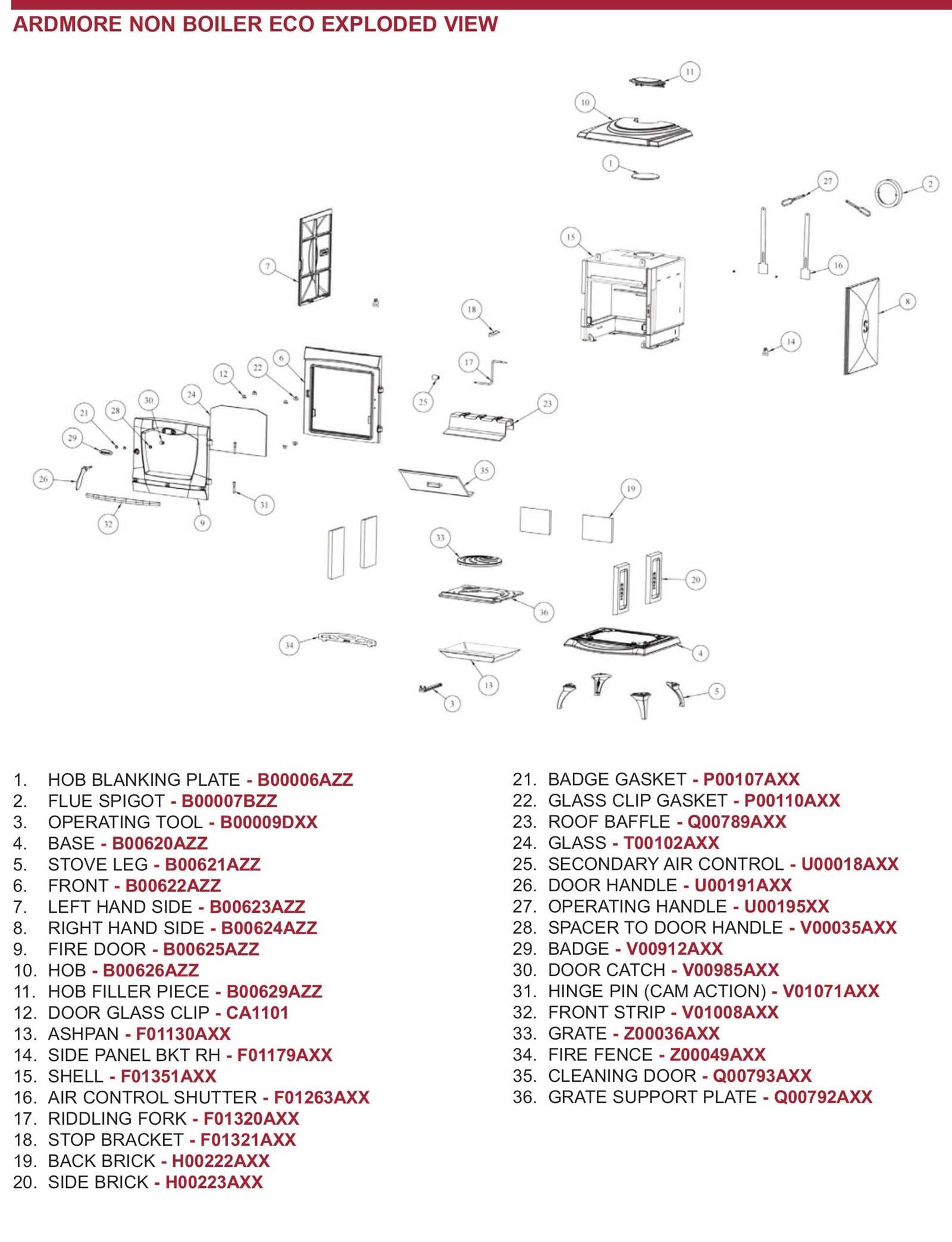 ecosmart 27 parts diagram