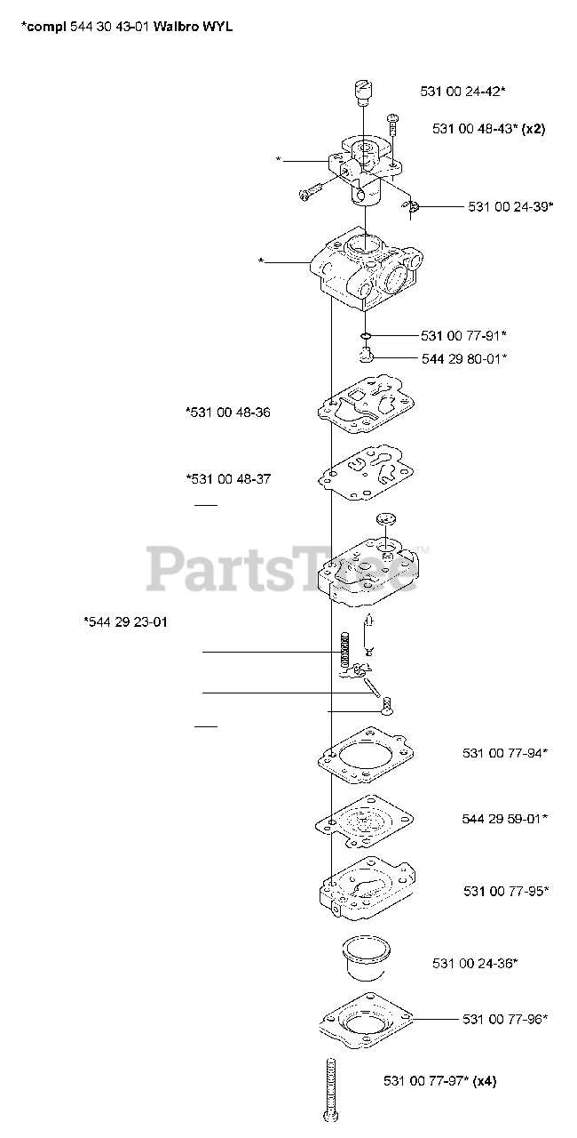 walbro wyl carburetor parts diagram