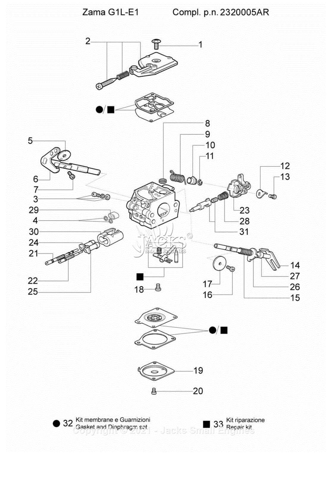 efco chainsaw parts diagram