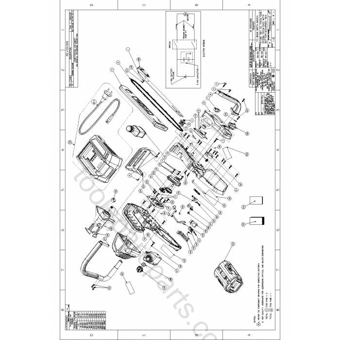 electric chainsaw parts diagram