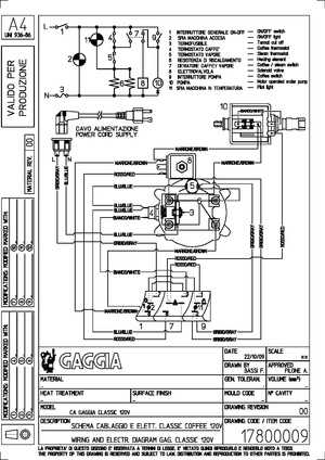 gaggia classic 2015 parts diagram