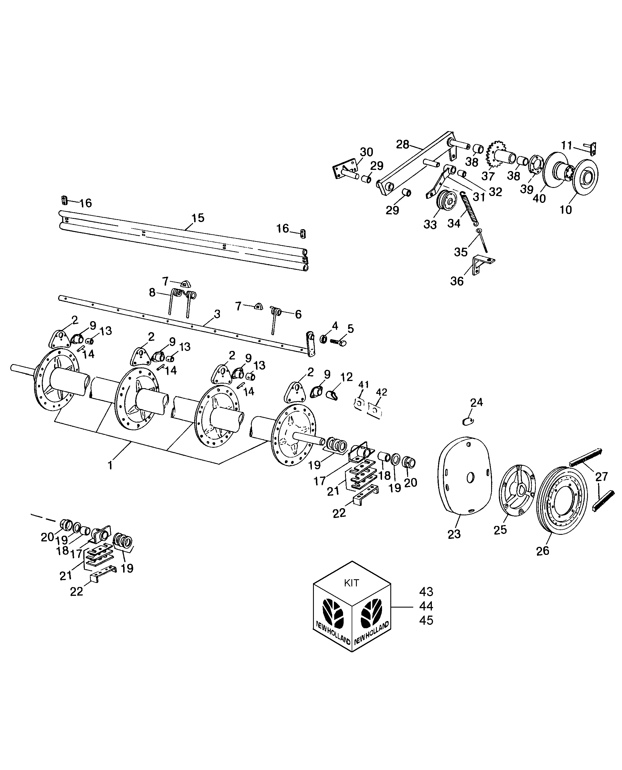 new holland 116 haybine parts diagram