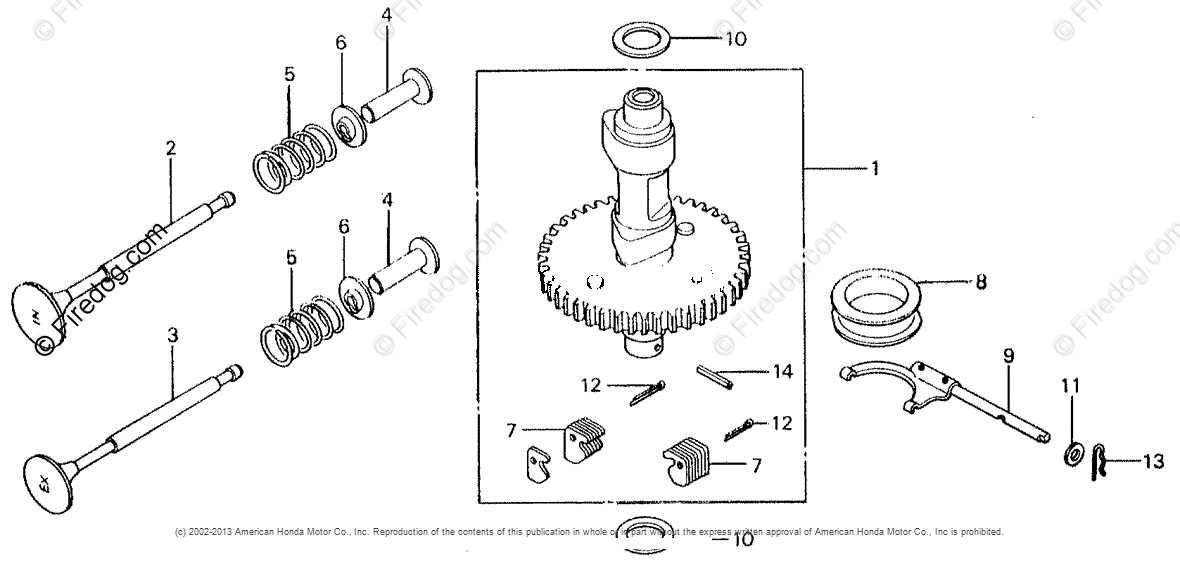 engine valve parts diagram