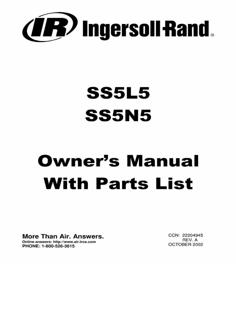 ingersoll rand ss3 parts diagram