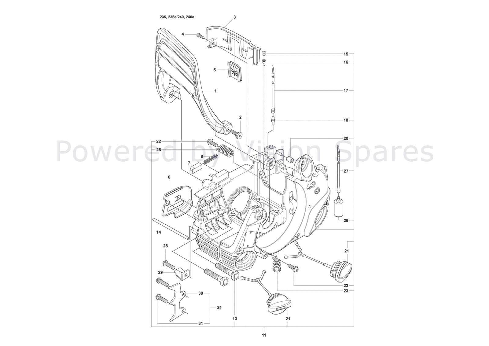 husqvarna 240 parts diagram