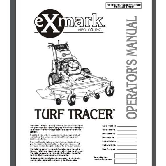 exmark turf tracer parts diagram