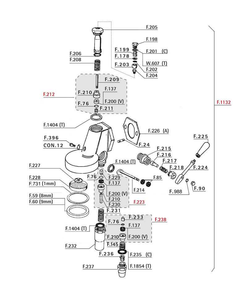 expobar office lever parts diagram