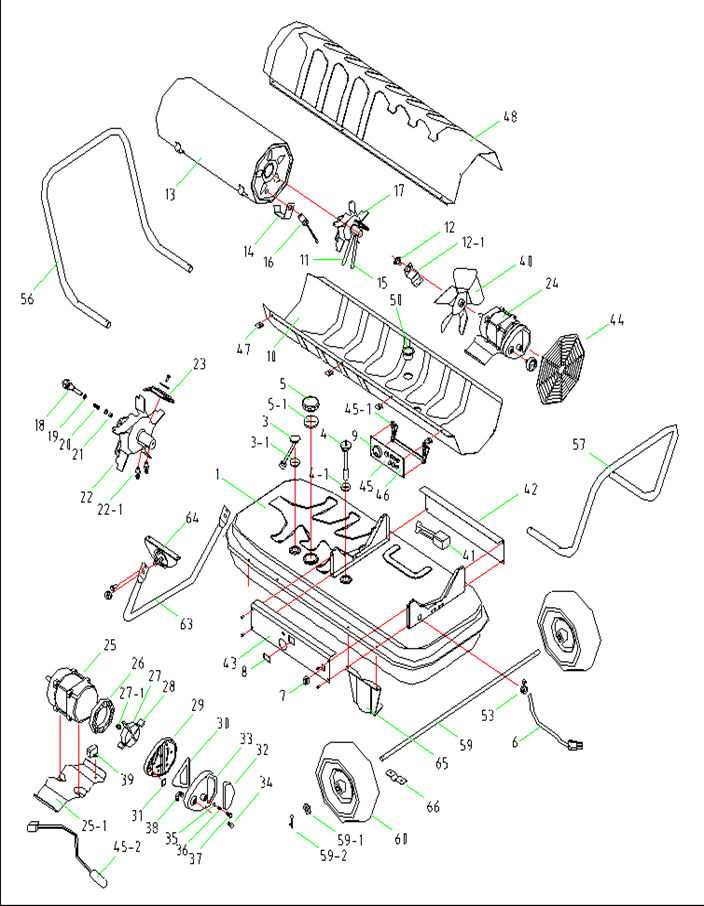 space heater parts diagram