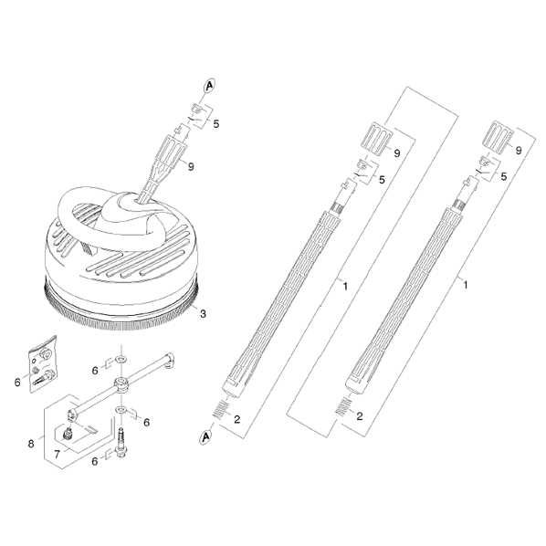 surface cleaner parts diagram