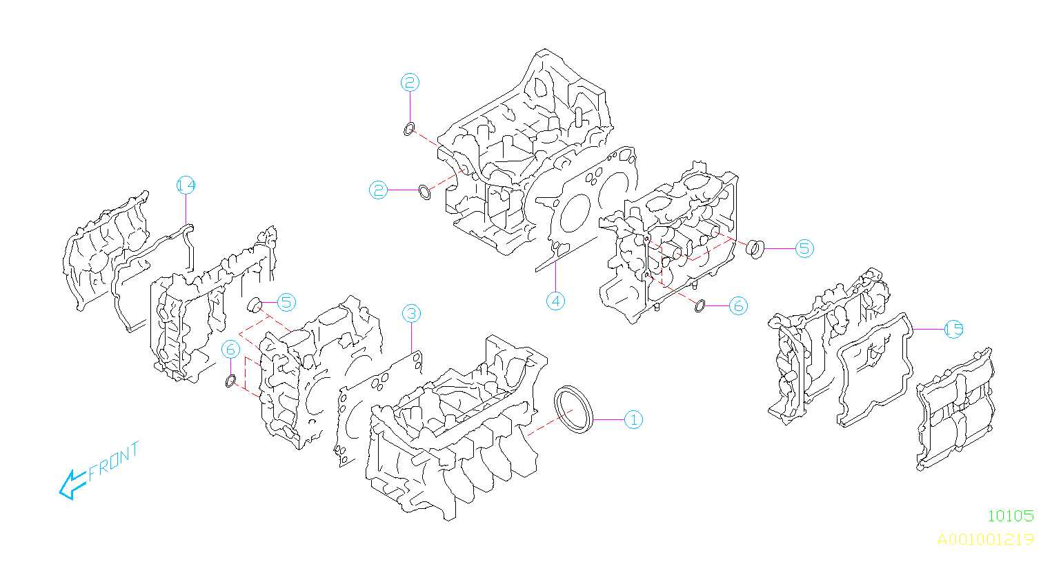 subaru engine parts diagram