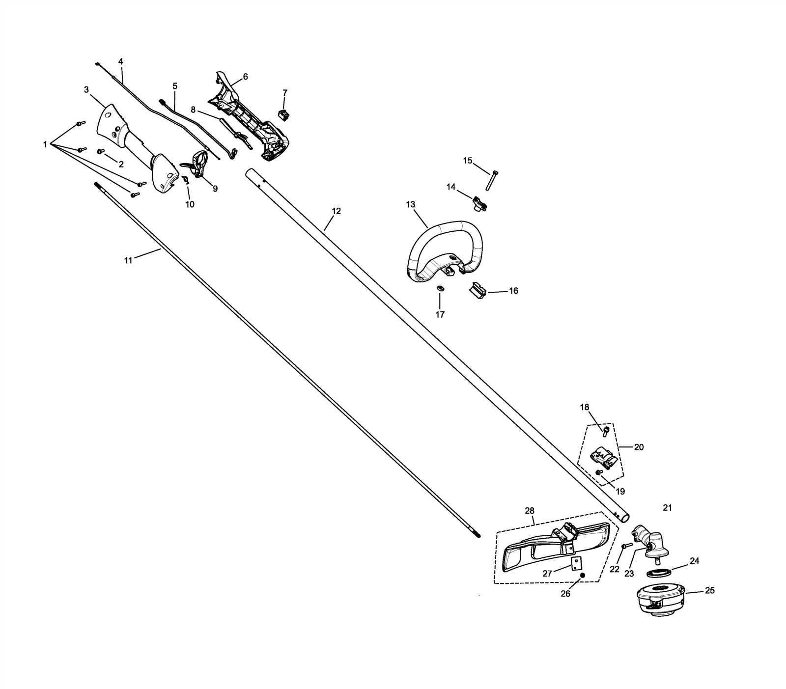 husqvarna weed eater parts diagram