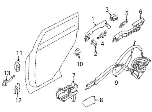 2004 toyota sienna sliding door parts diagram