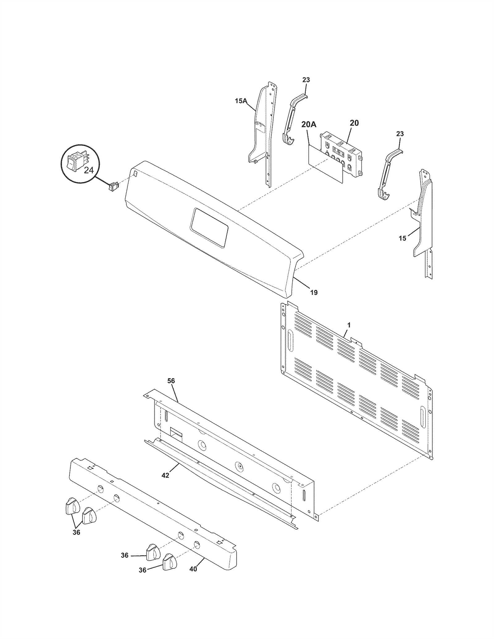 gas range gas stove parts diagram