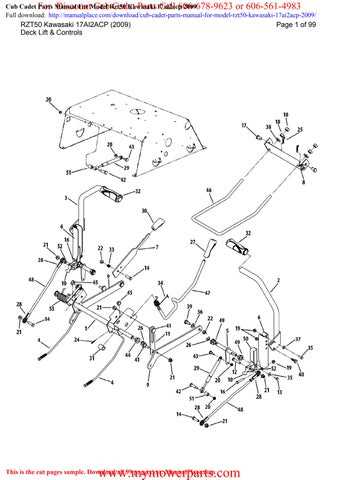 cub cadet rzt 50 parts diagram