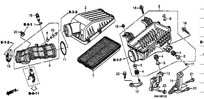 2004 honda civic engine parts diagram