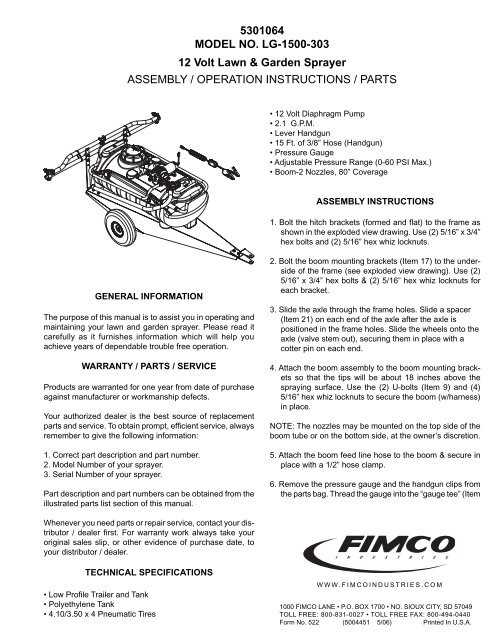 fimco sprayer parts diagram