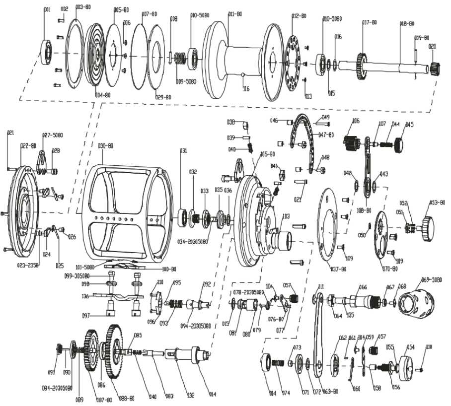 fishing pole parts diagram