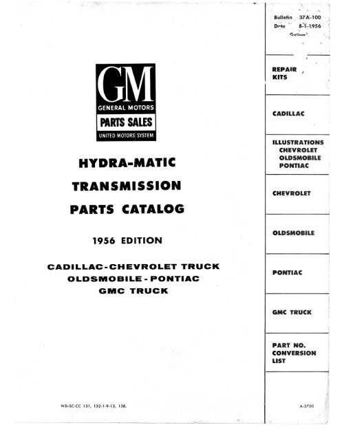 gm transmission parts diagram