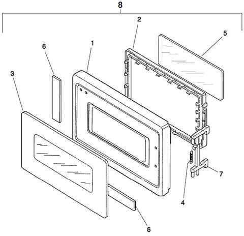 frigidaire oven door parts diagram