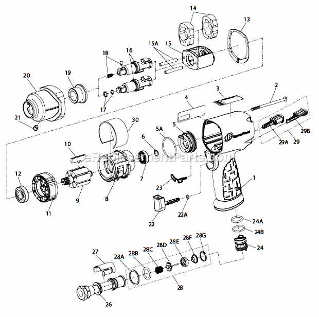 ingersoll rand titanium 1 2 impact parts diagram