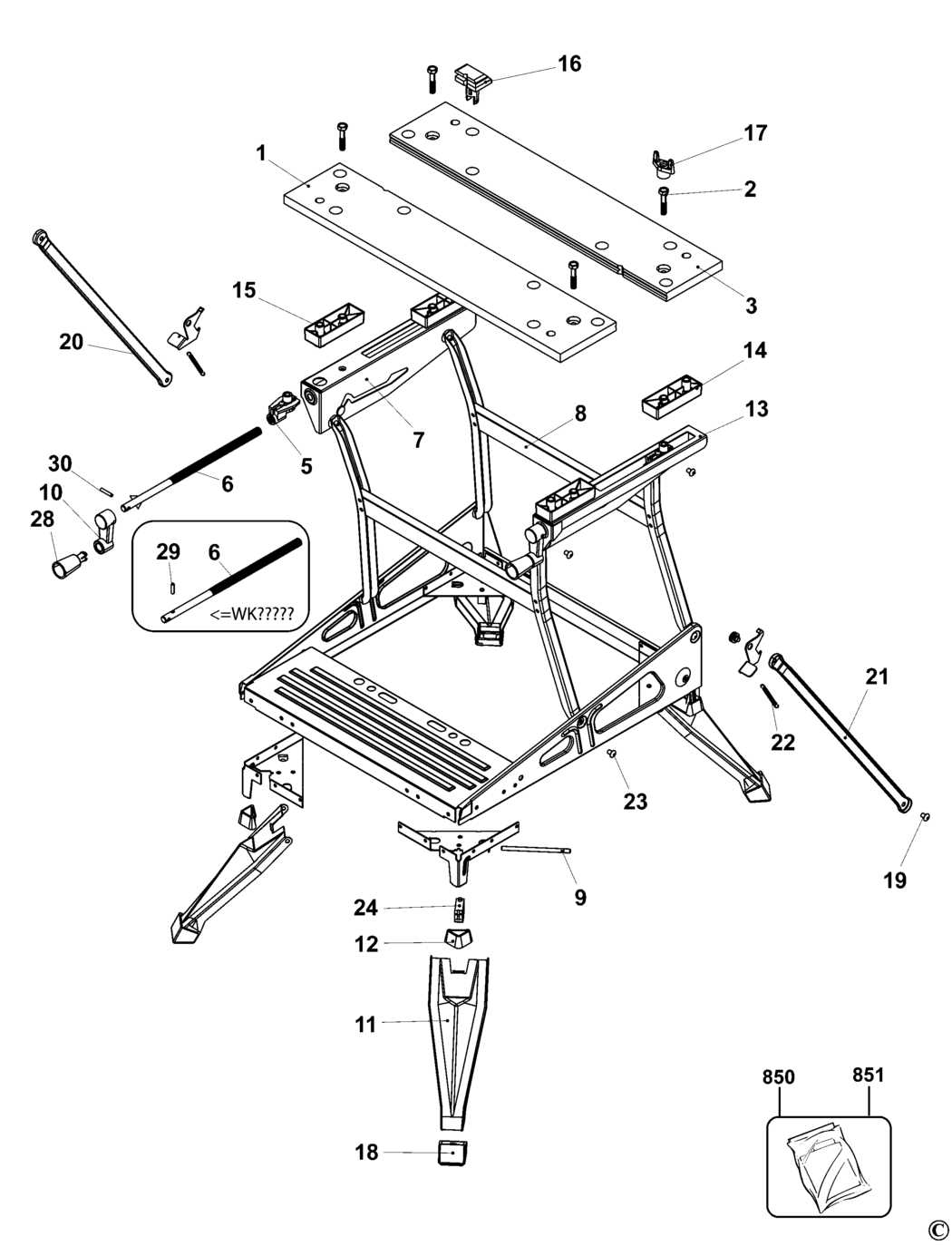 black and decker workmate parts diagram