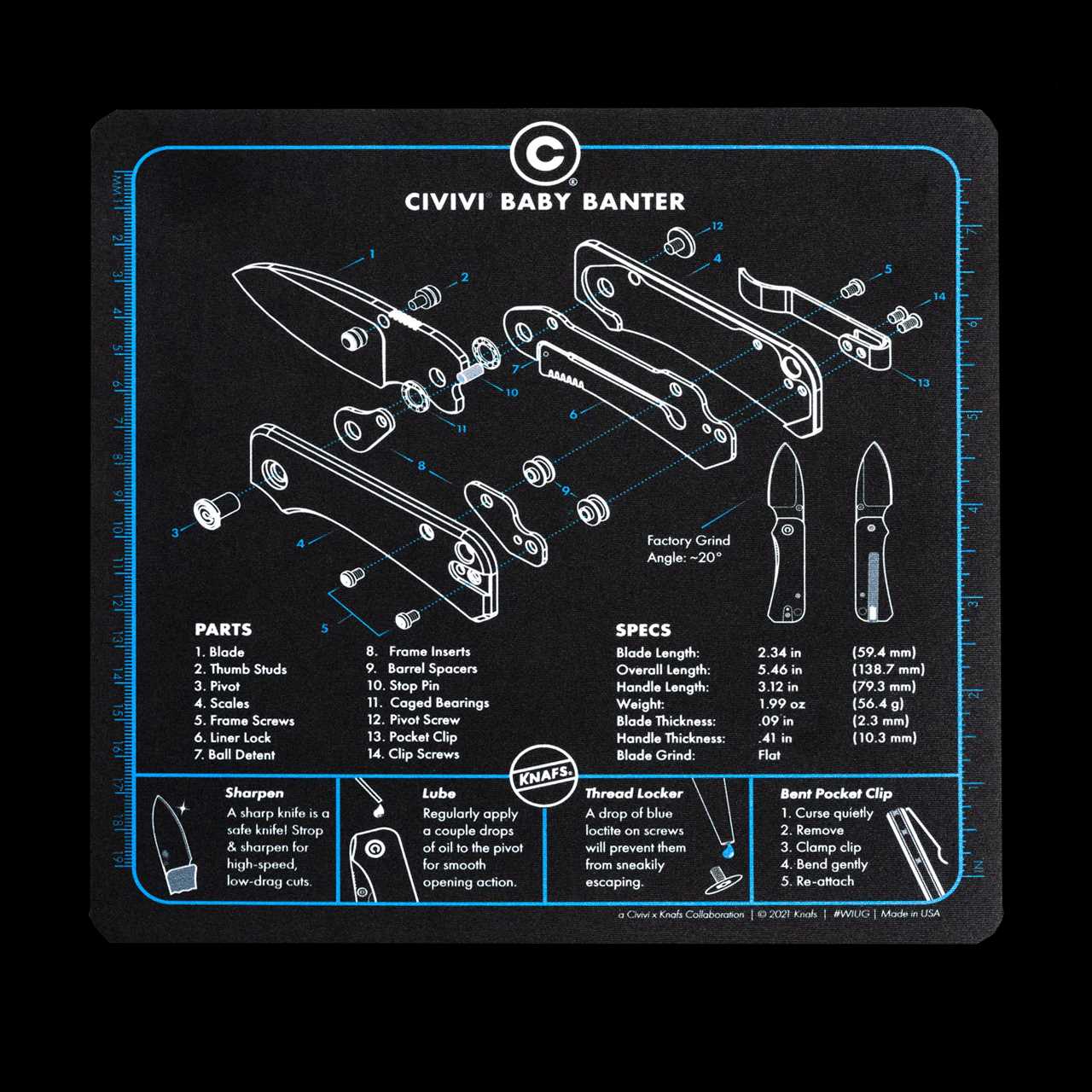 folding knife parts diagram