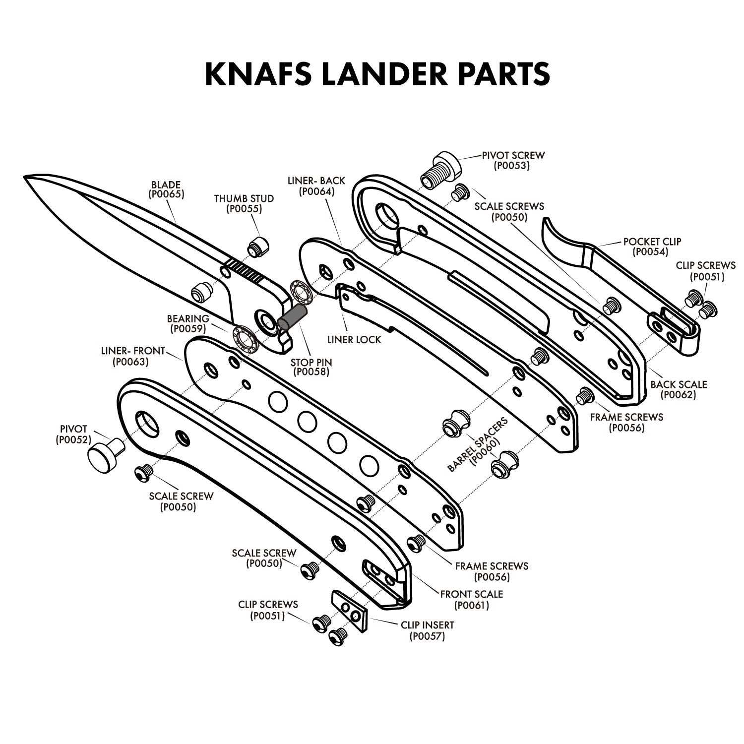 folding knife parts diagram