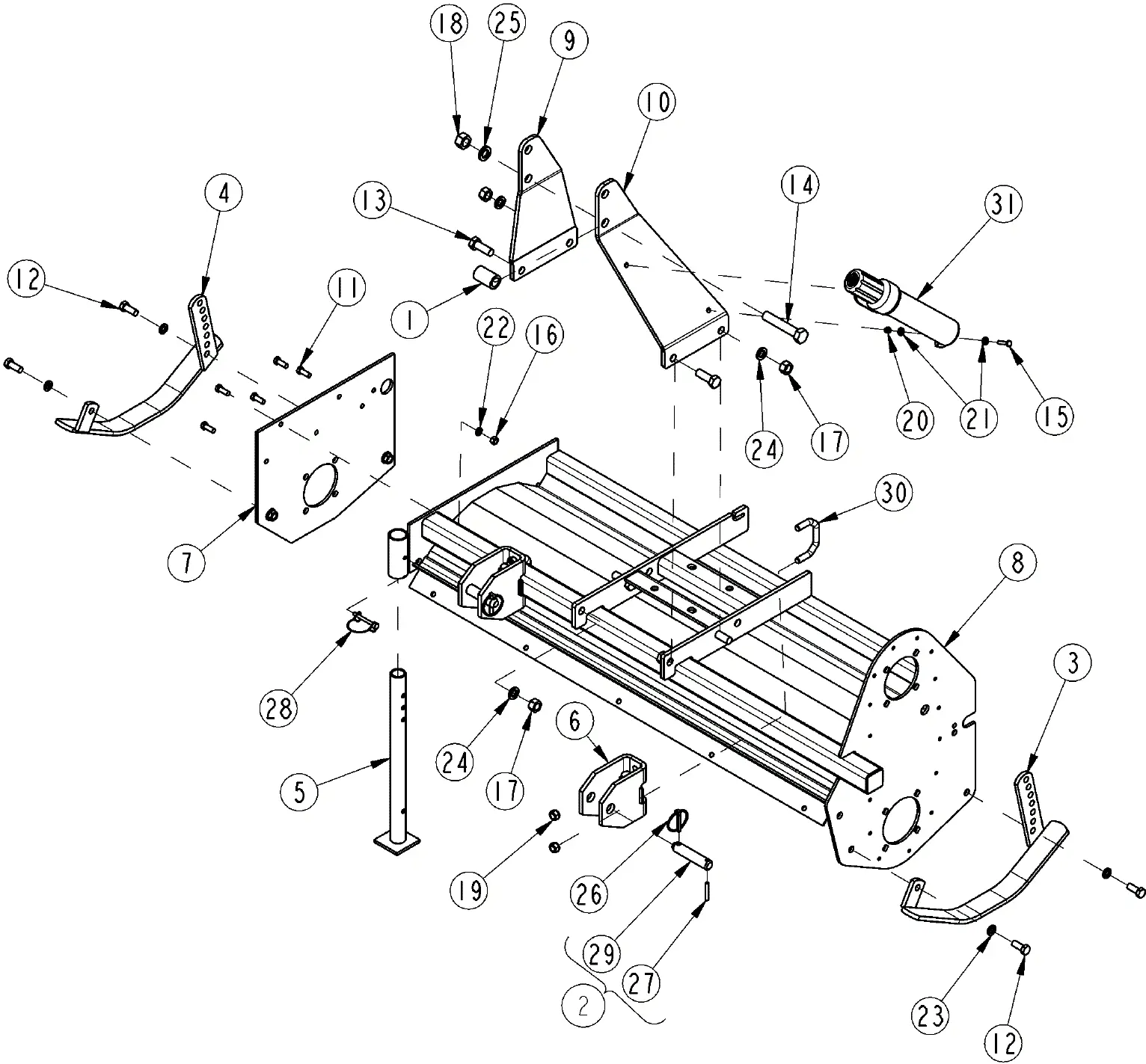 ford 105a tiller parts diagram