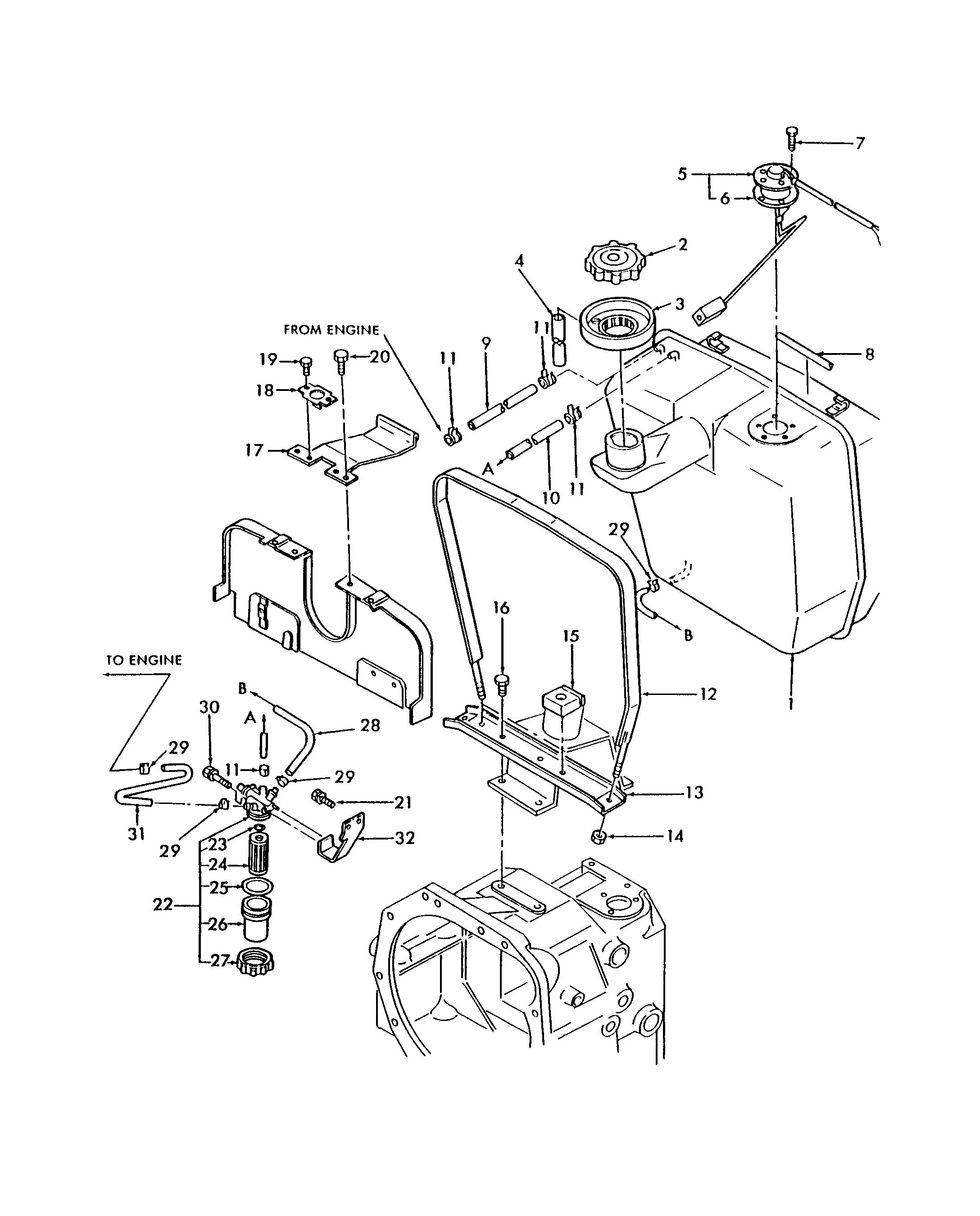 ford 1320 parts diagram