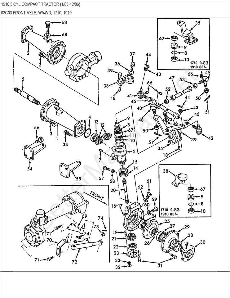 ford 1910 tractor parts diagram