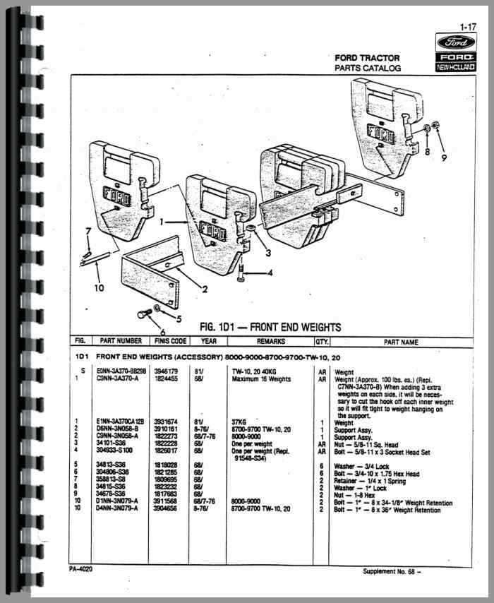 ford 8n parts diagram