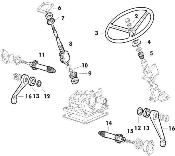 ford 8n steering parts diagram