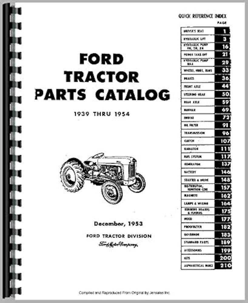 ford 8n tractor parts diagram