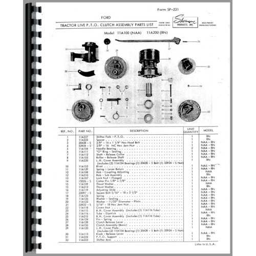 ford 8n tractor parts diagram