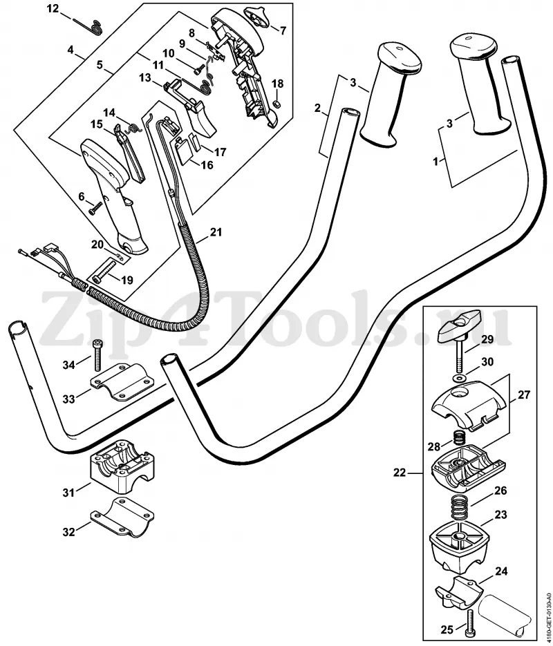 stihl fs100rx parts diagram