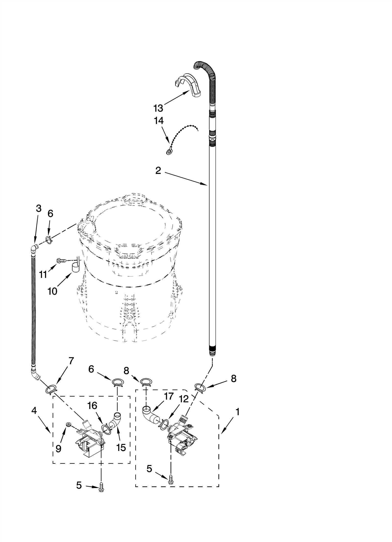 whirlpool washer diagram parts