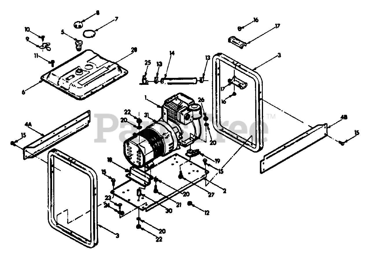 coleman generator parts diagram