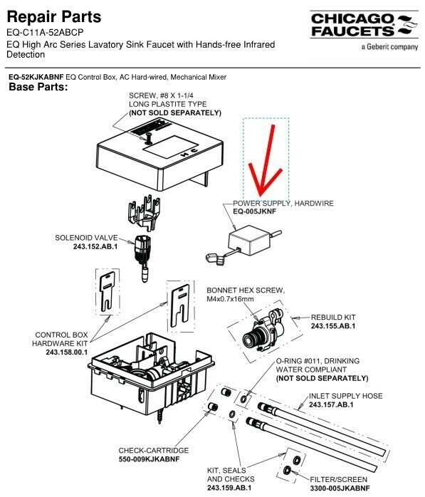 chicago faucet parts diagram