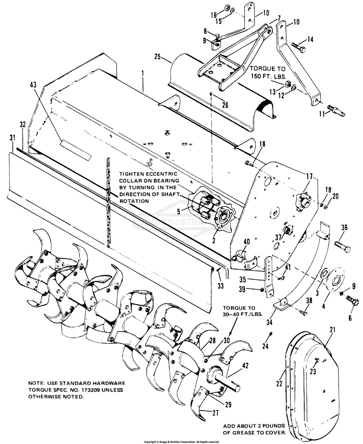 diagram rotary tiller parts