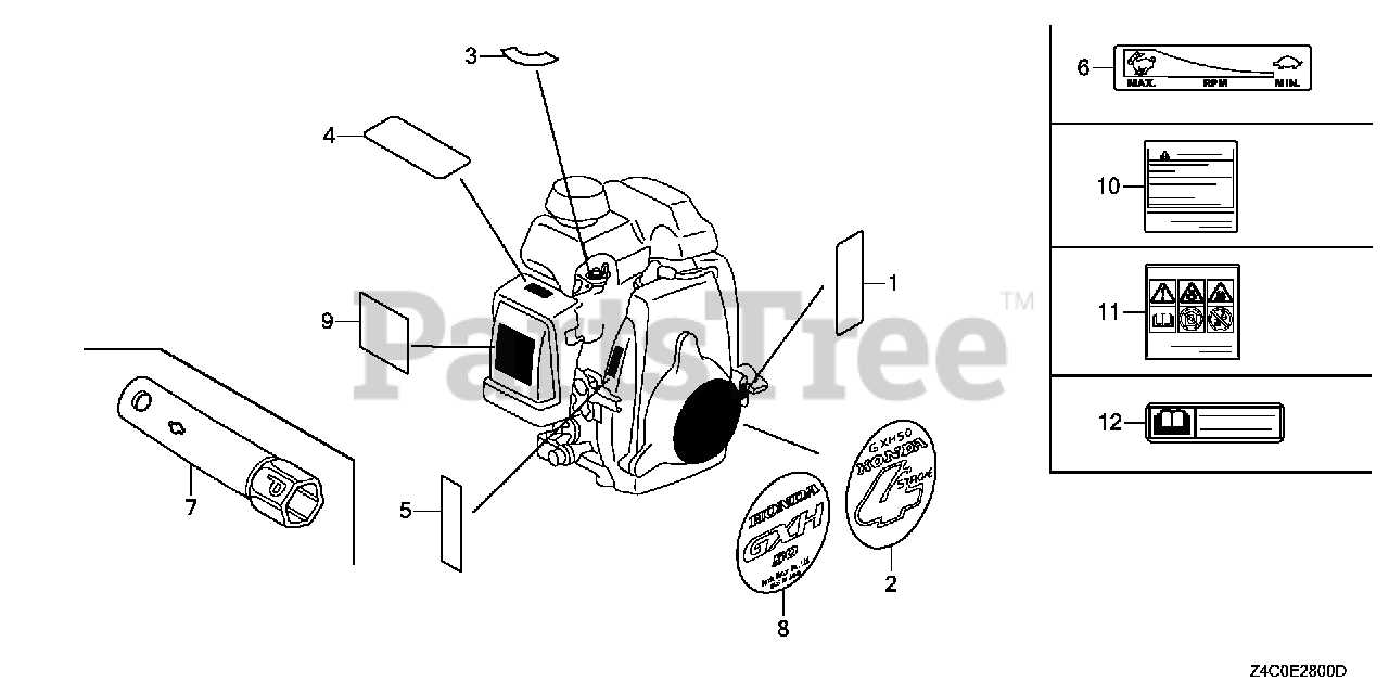 honda gxh50 parts diagram