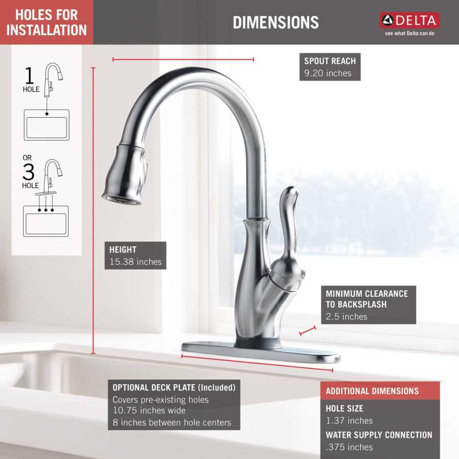 delta kitchen pull out faucet parts diagram