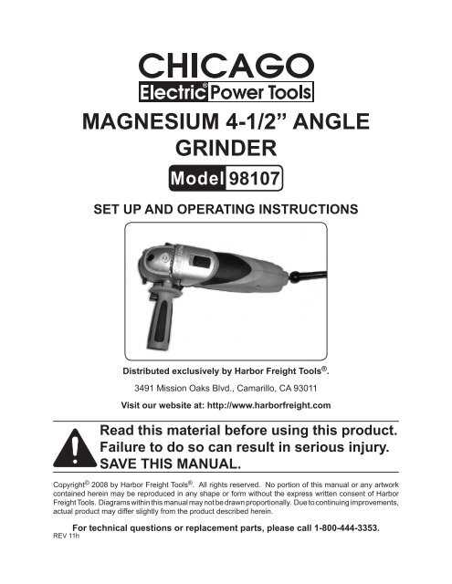 diagram labeled angle grinder parts