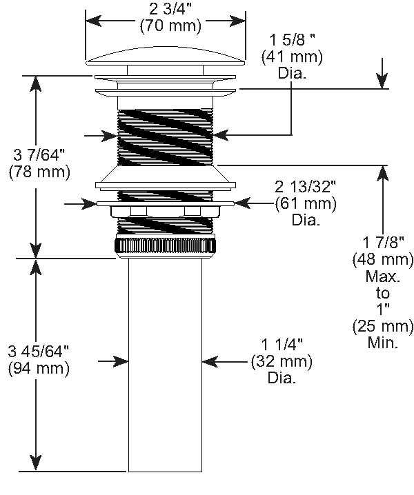 sink stopper parts diagram