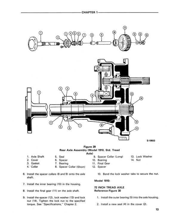 ford 1910 tractor parts diagram