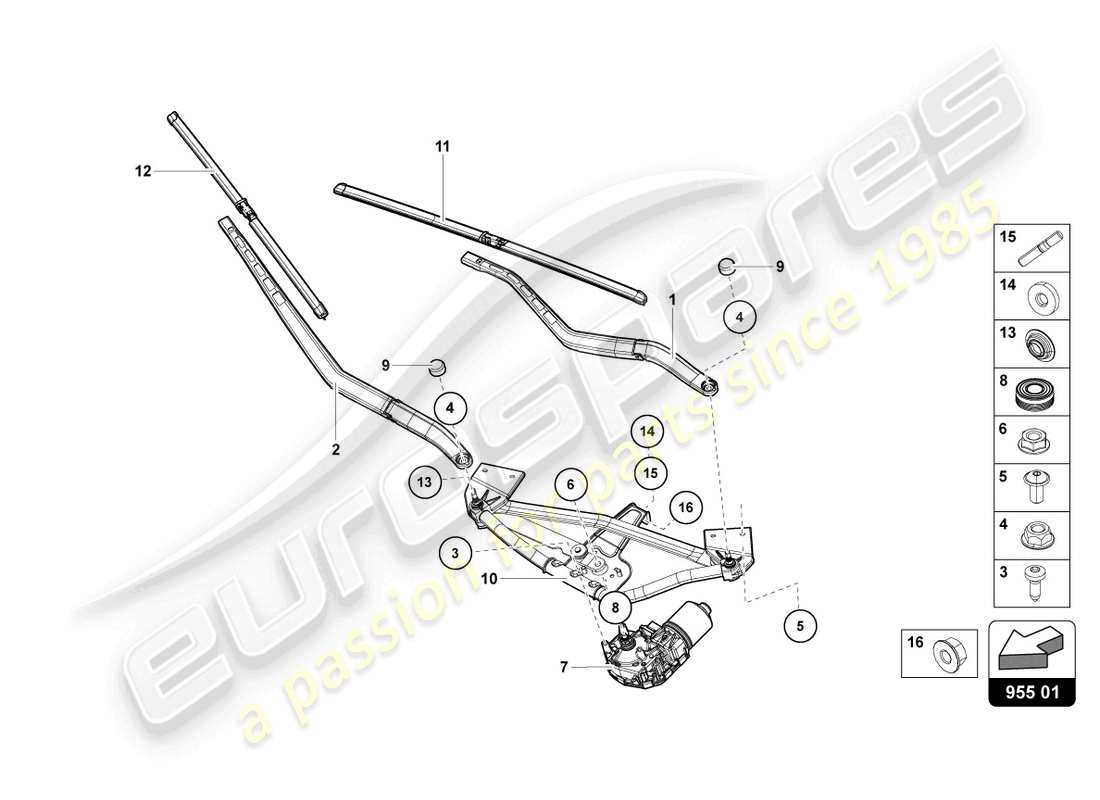 windshield wiper parts diagram